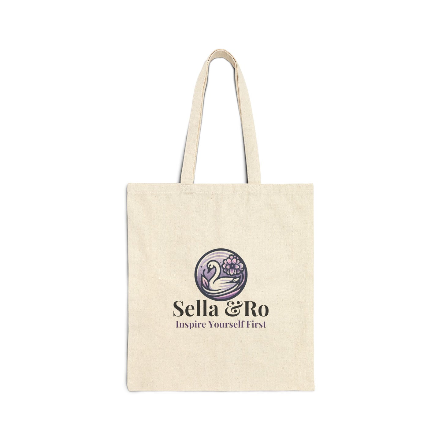 Inspirational Quote Canvas Tote — "She spoke less, but every word echoed wisdom."