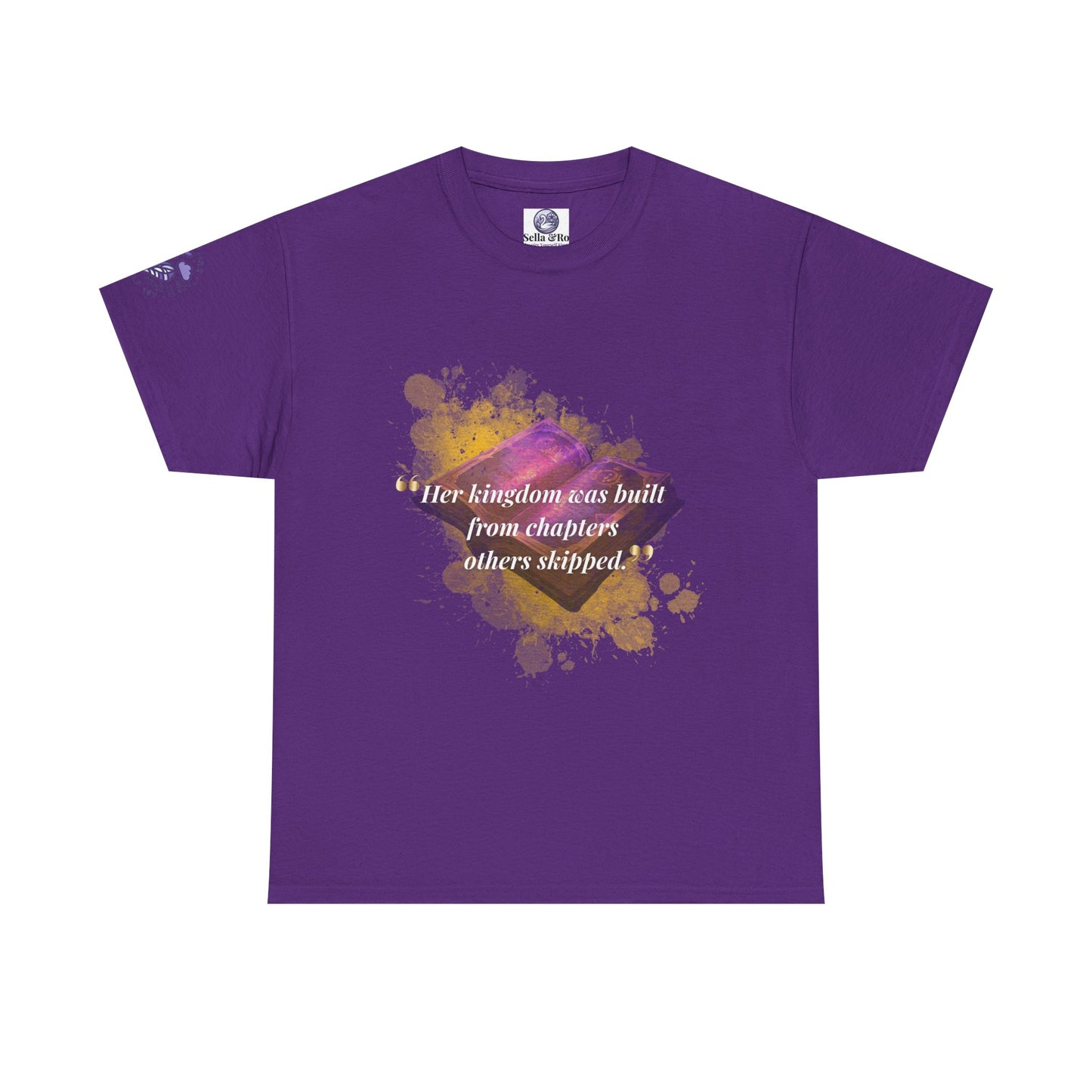 Inspirational Watercolor Quote Tee — "Her kingdom was built..." Graphic T-Shirt