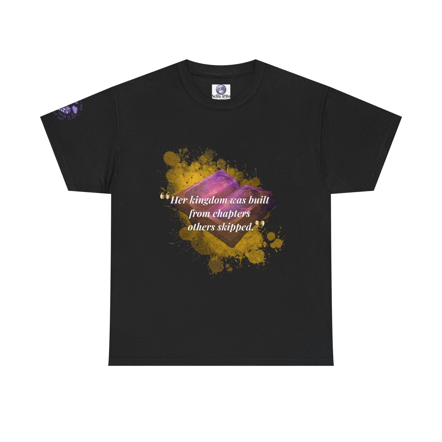 Inspirational Watercolor Quote Tee — "Her kingdom was built..." Graphic T-Shirt