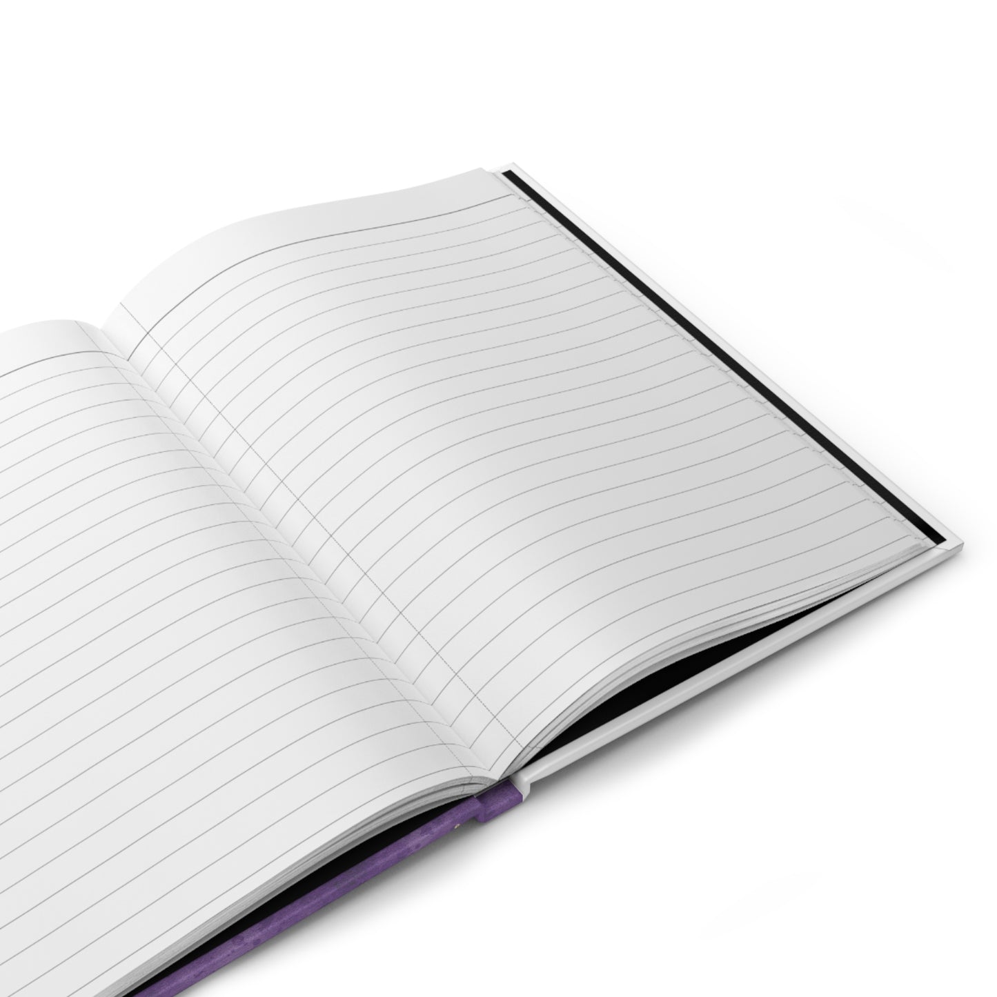 Hardcover Journal — "She spoke less, but every word echoed wisdom" Inspirational Notebook (Purple & Gold)