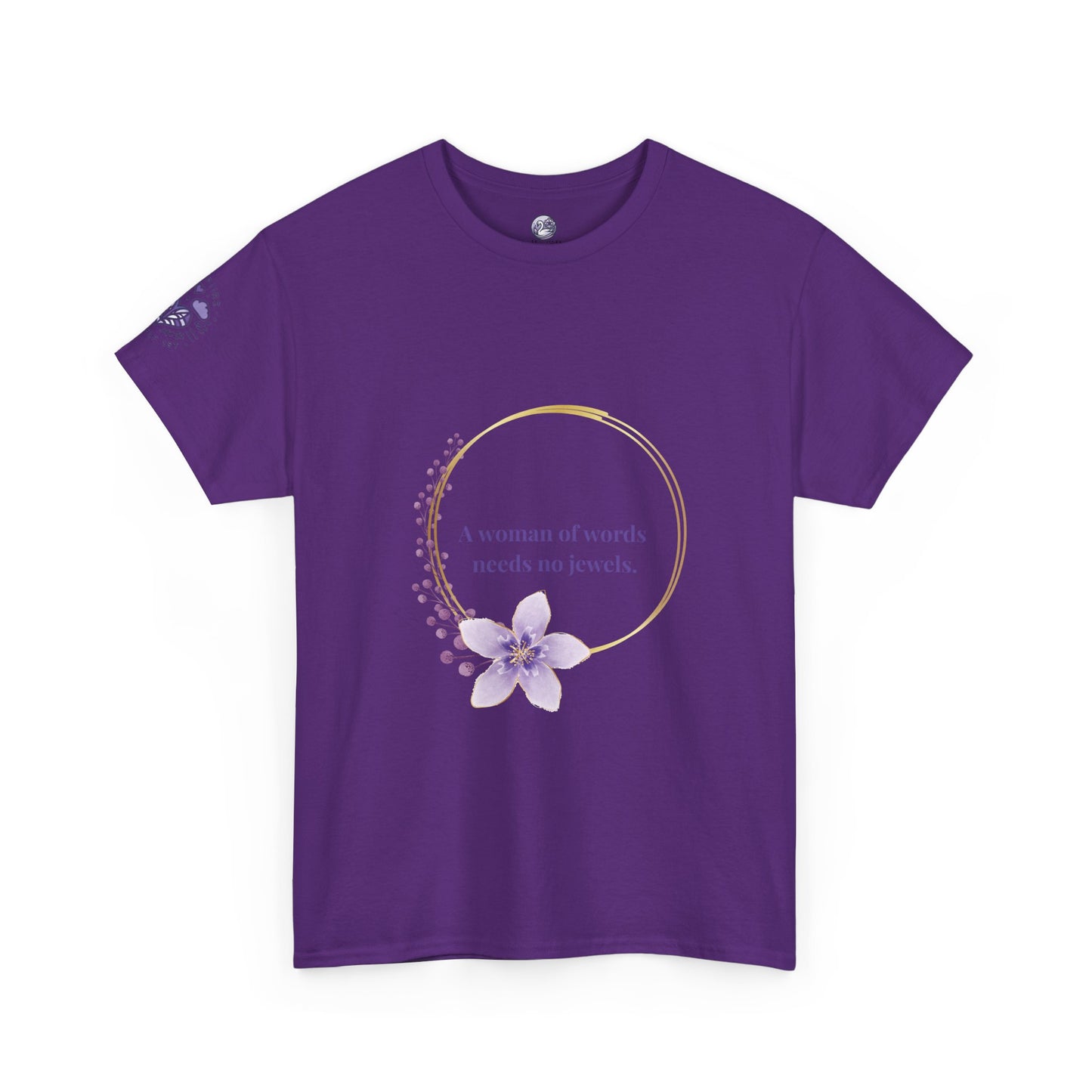 A Woman of Worth Floral Tee — "A woman of worth needs no jewels" Inspirational Women's T‑Shirt