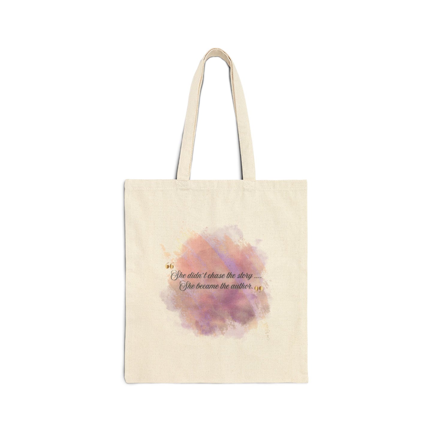 Canvas Tote Bag — Inspirational Watercolor Quote & Sella & Ro Logo
