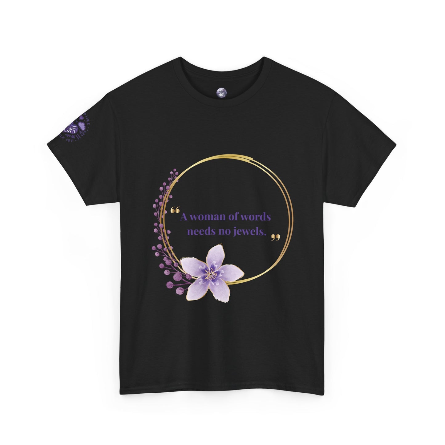 A Woman of Worth Floral Tee — "A woman of worth needs no jewels" Inspirational Women's T‑Shirt