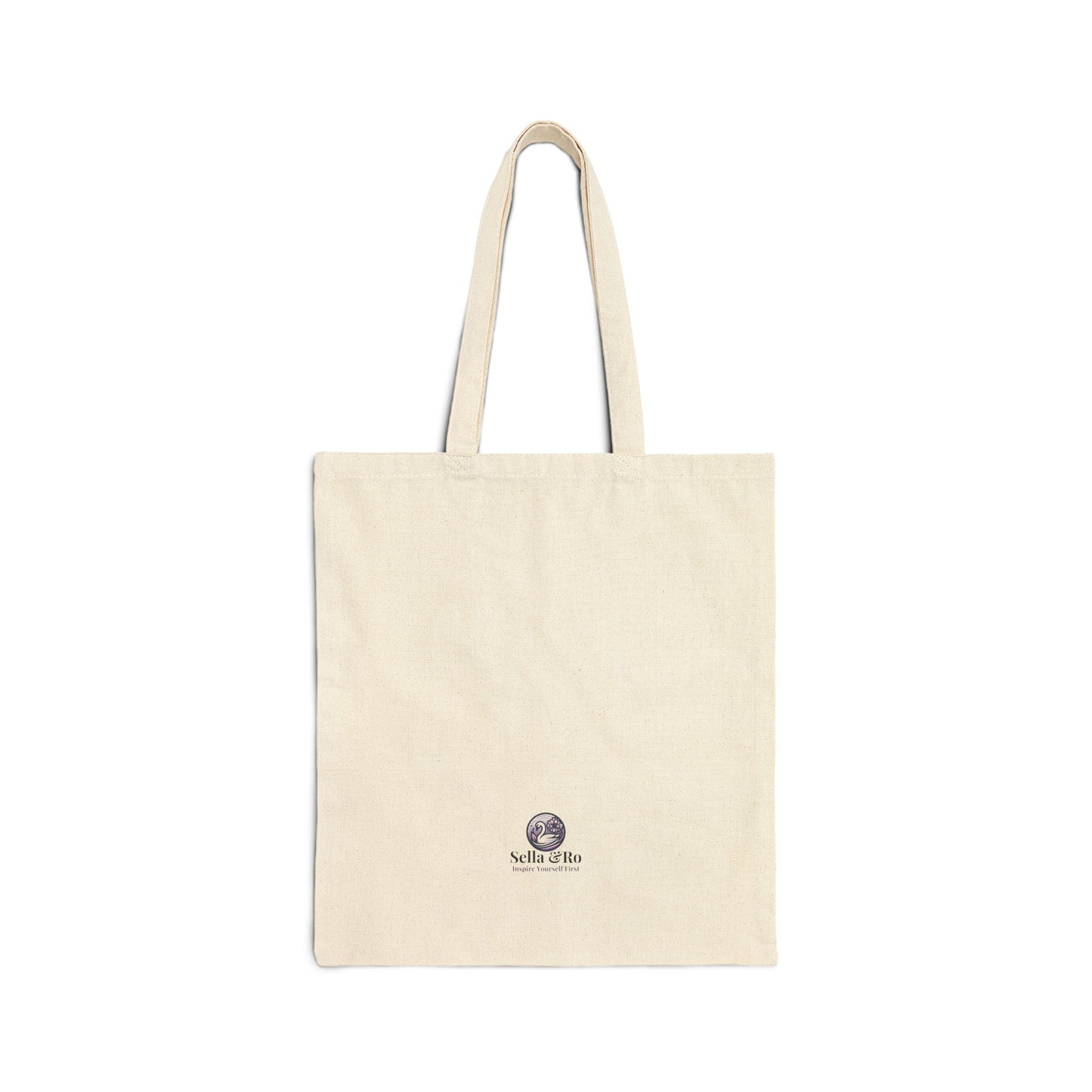 Floral Mandala Cotton Tote — "Peace is the Loudest Thing She Owns" Inspirational Canvas Bag