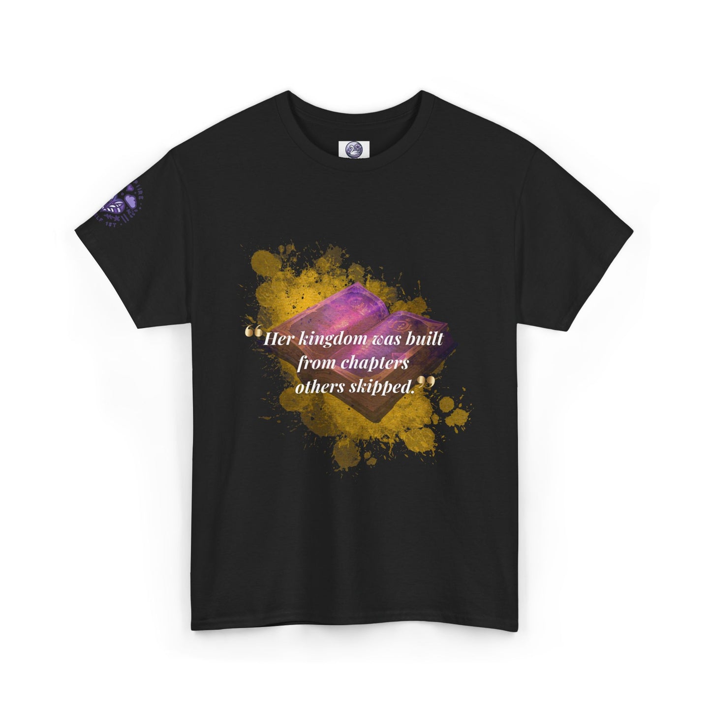 Inspirational Watercolor Quote Tee — "Her kingdom was built..." Graphic T-Shirt