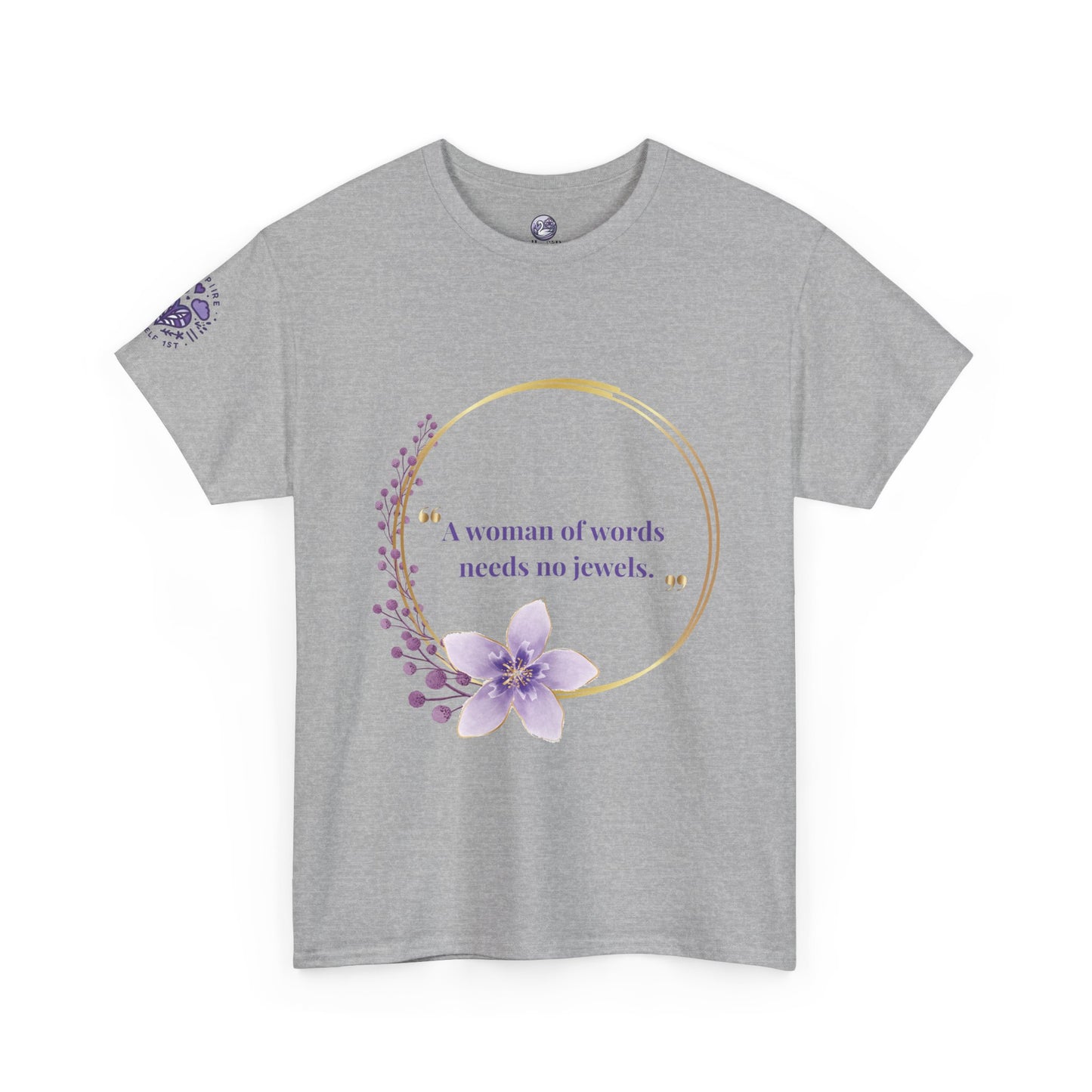 A Woman of Worth Floral Tee — "A woman of worth needs no jewels" Inspirational Women's T‑Shirt