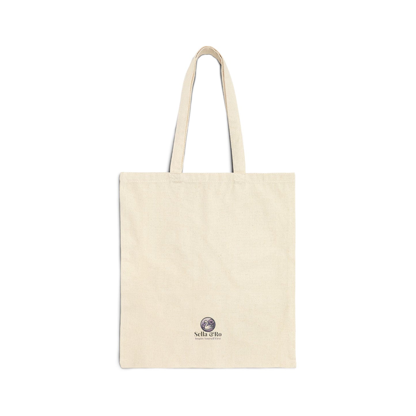 Canvas Tote Bag — Inspirational Watercolor Quote & Sella & Ro Logo