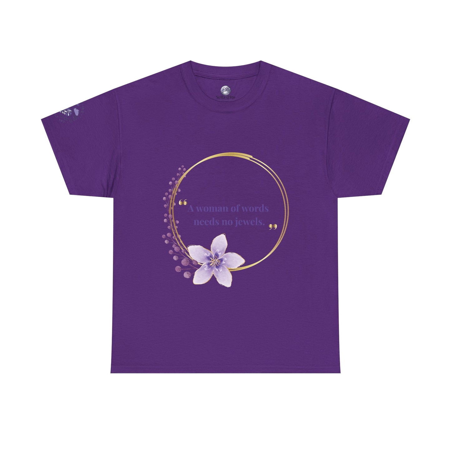 A Woman of Worth Floral Tee — "A woman of worth needs no jewels" Inspirational Women's T‑Shirt