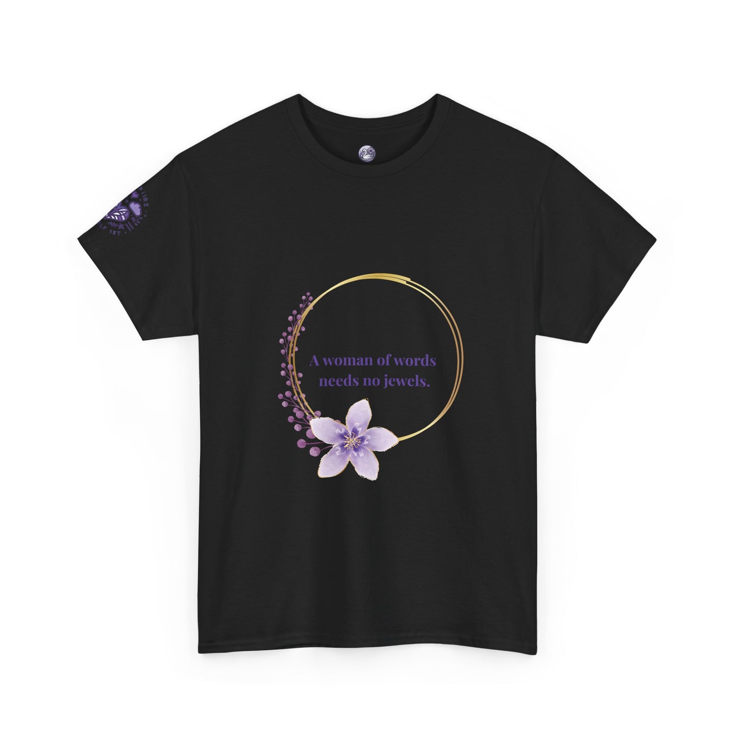 A Woman of Worth Floral Tee — "A woman of worth needs no jewels" Inspirational Women's T‑Shirt