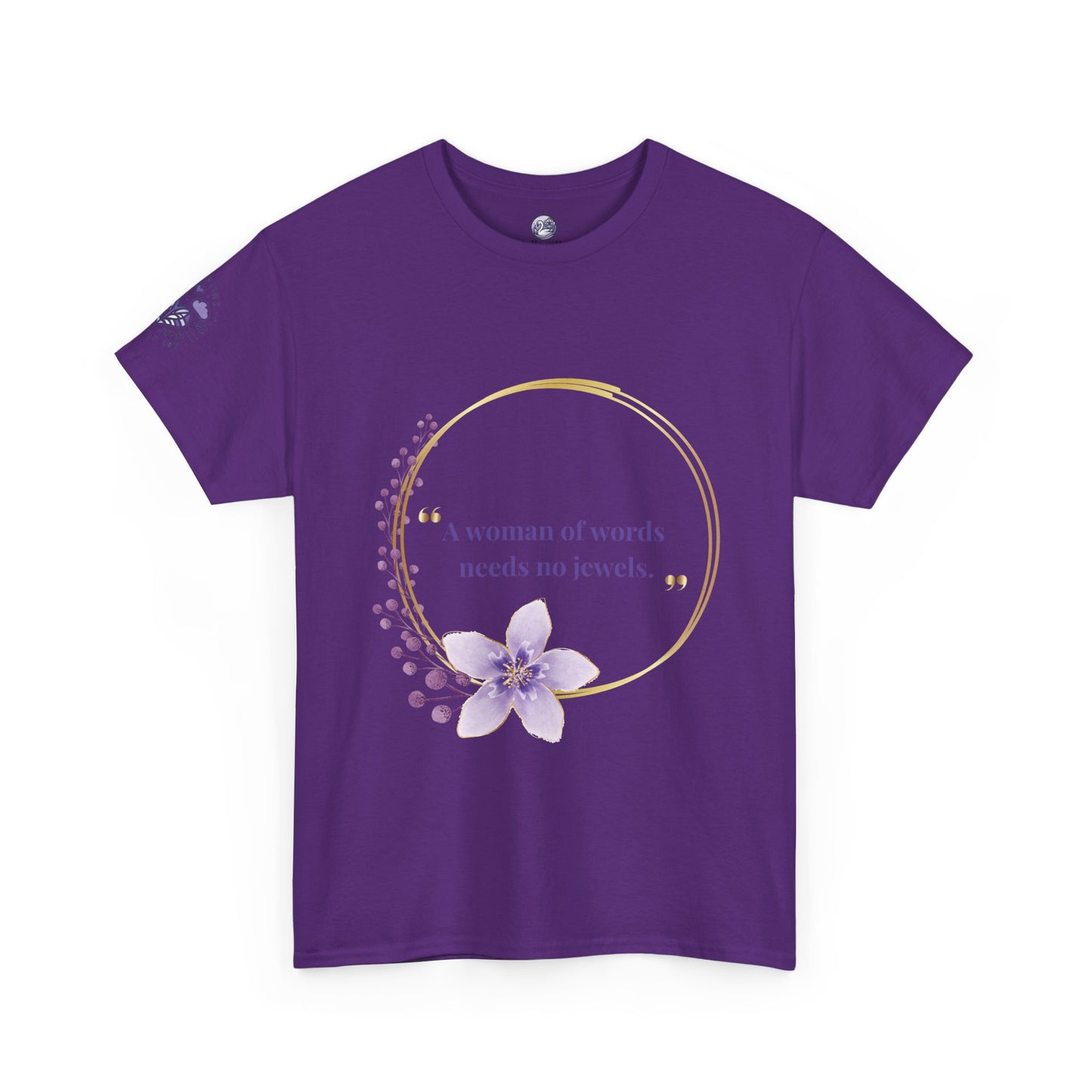A Woman of Worth Floral Tee — "A woman of worth needs no jewels" Inspirational Women's T‑Shirt