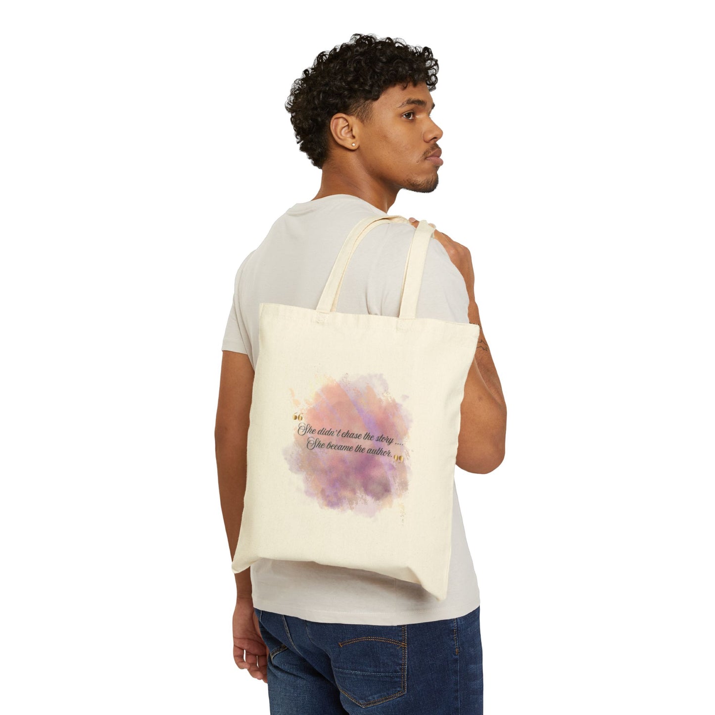 Canvas Tote Bag — Inspirational Watercolor Quote & Sella & Ro Logo