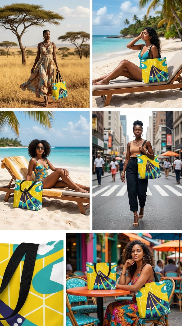 Arrow Bloom Kente-Inspired – Tote Bag